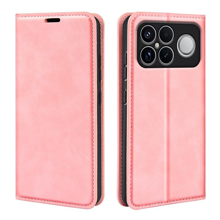 

For Xiaomi Poco F8 Ultra 5G Retro-skin Magnetic Suction Leather Phone Case(Pink)