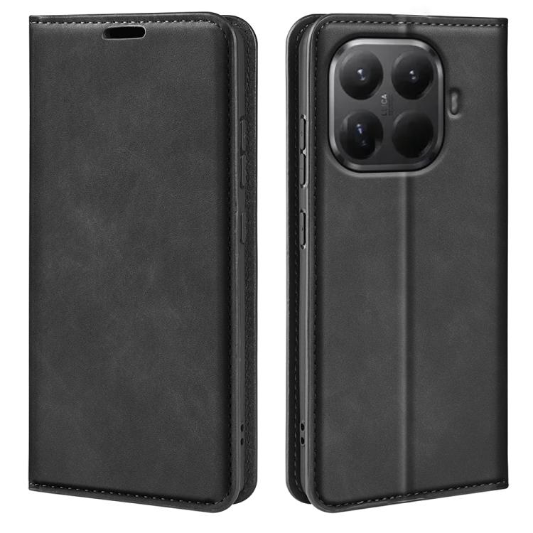 

For Xiaomi 17T Retro-skin Magnetic Suction Leather Phone Case(Black)