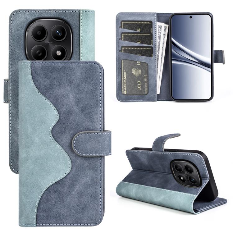 

For Redmi Note 15 4G / 5G EU 164mm Stitching Horizontal Flip Leather Phone Case(Blue)