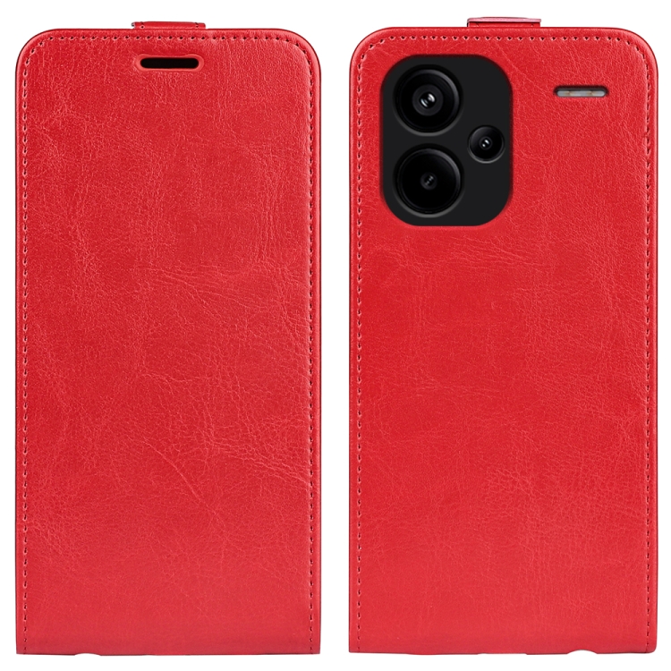 

For Xiaomi Redmi Note 13 Pro+ R64 Texture Single Vertical Flip Leather Phone Case(Red)