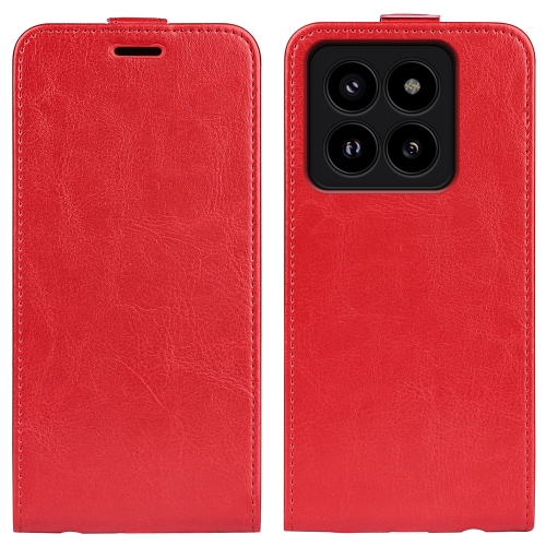 

For Xiaomi 14 Pro R64 Texture Single Vertical Flip Leather Phone Case(Red)