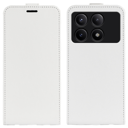 

For Xiaomi Redmi K70E R64 Texture Single Vertical Flip Leather Phone Case(White)