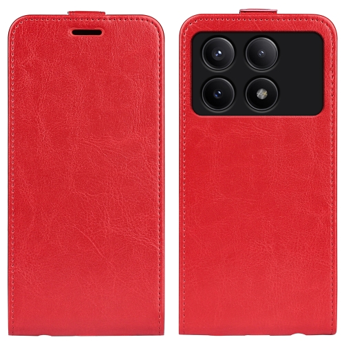 

For Xiaomi Redmi K70E R64 Texture Single Vertical Flip Leather Phone Case(Red)