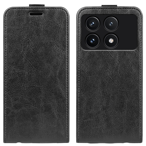 

For Xiaomi Redmi K70 R64 Texture Single Vertical Flip Leather Phone Case(Black)