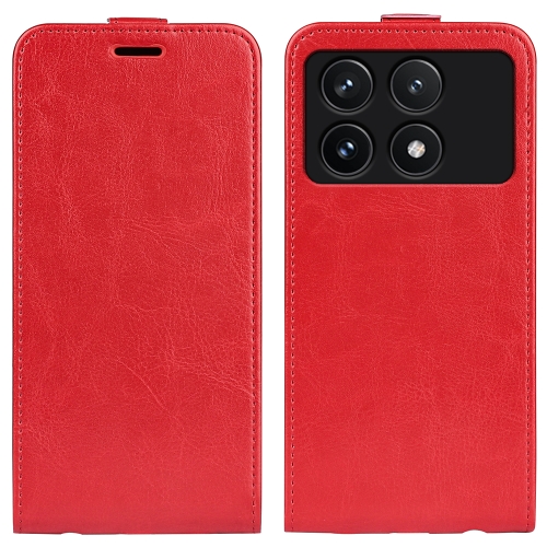 

For Xiaomi Redmi K70 R64 Texture Single Vertical Flip Leather Phone Case(Red)