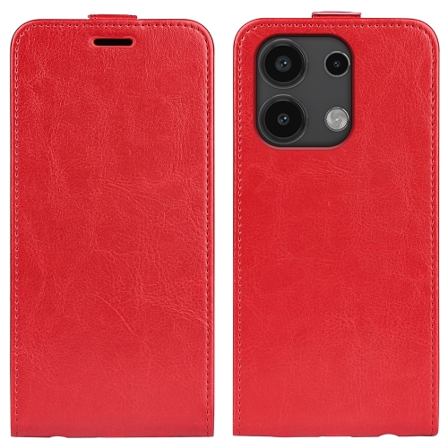 

For Xiaomi Redmi Note 13 4G R64 Texture Single Vertical Flip Leather Phone Case(Red)