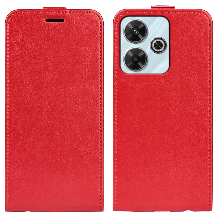 

For Xiaomi Redmi Note 13R R64 Texture Single Vertical Flip Leather Phone Case(Red)