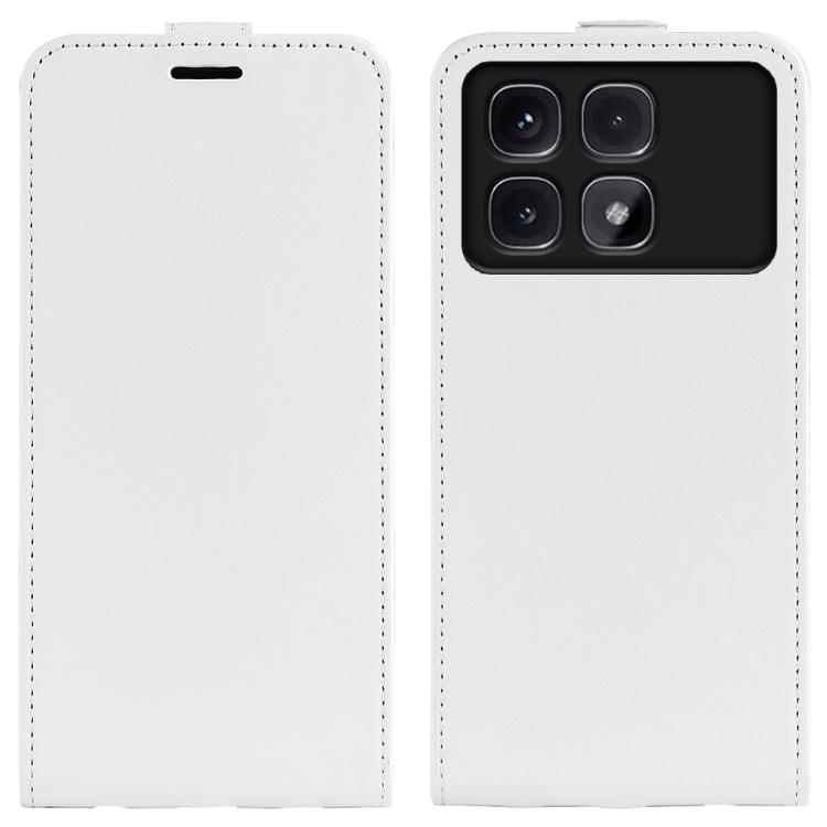 

For Xiaomi Redmi K70 Ultra R64 Texture Single Vertical Flip Leather Phone Case(White)