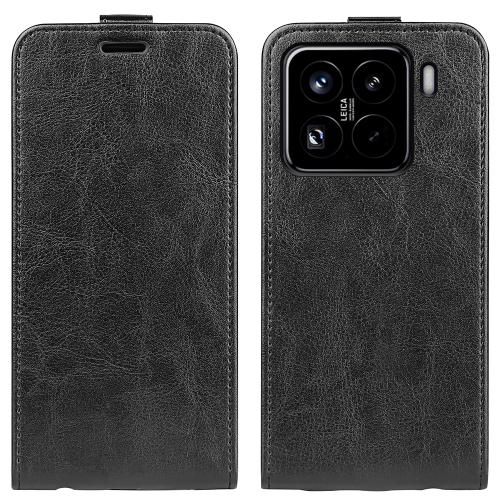 

For Xiaomi 15 Pro R64 Texture Single Vertical Flip Leather Phone Case(Black)