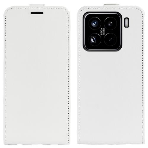 

For Xiaomi 15 Pro R64 Texture Single Vertical Flip Leather Phone Case(White)