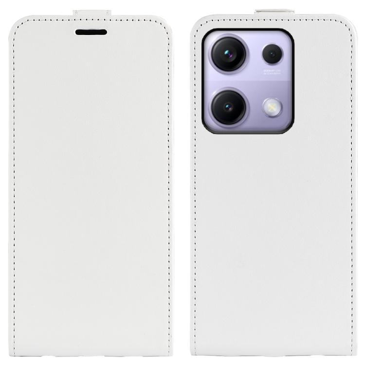 

For Redmi Note 14S 4G R64 Texture Single Vertical Flip Leather Phone Case(White)