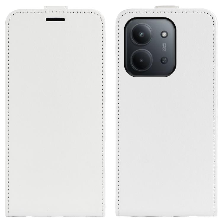 

For Redmi 15C 5G / 4G EU 173mm R64 Texture Single Vertical Flip Leather Phone Case(White)
