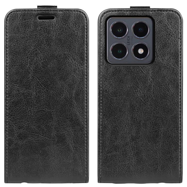 

For Xiaomi 15T R64 Texture Single Vertical Flip Leather Phone Case(Black)