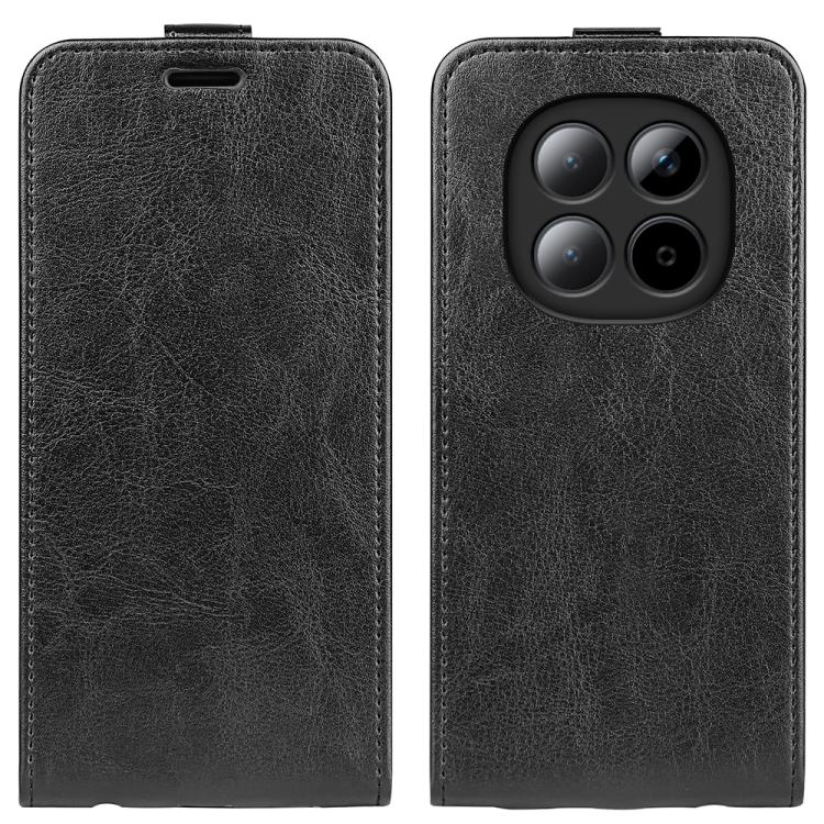

For Redmi Note 15 Pro+ Global 163.3mm R64 Texture Single Vertical Flip Leather Phone Case(Black)