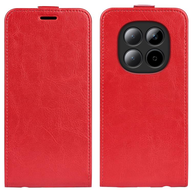 

For Redmi Note 15 Pro+ Global 163.3mm R64 Texture Single Vertical Flip Leather Phone Case(Red)
