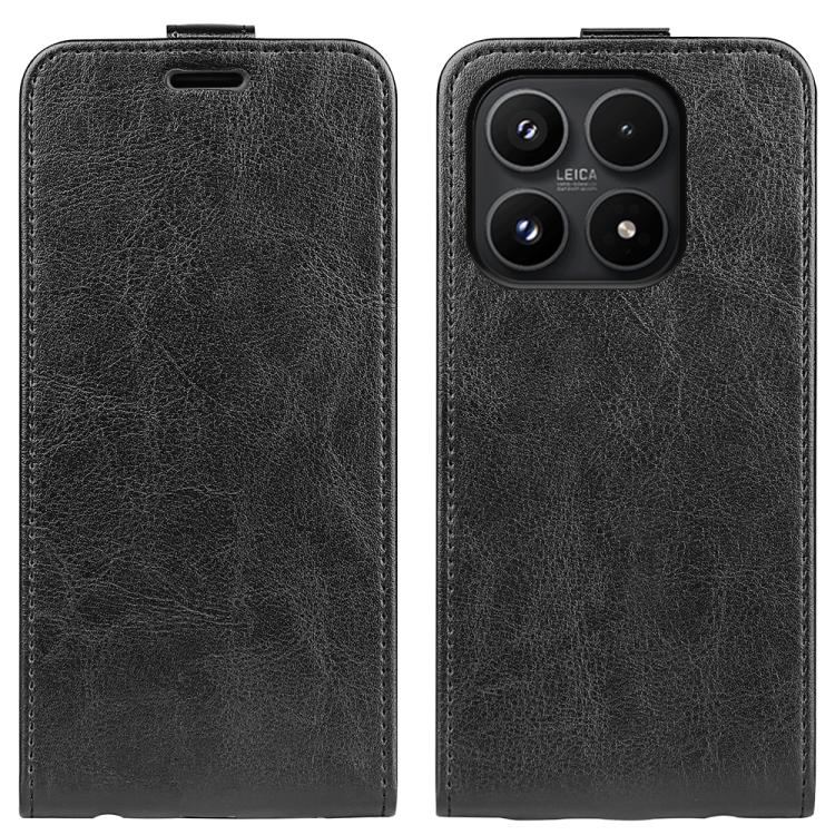 

For Xiaomi 17 R64 Texture Single Vertical Flip Leather Phone Case(Black)