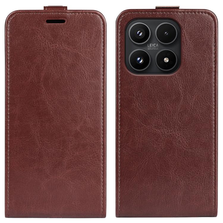 

For Xiaomi 17 R64 Texture Single Vertical Flip Leather Phone Case(Brown)