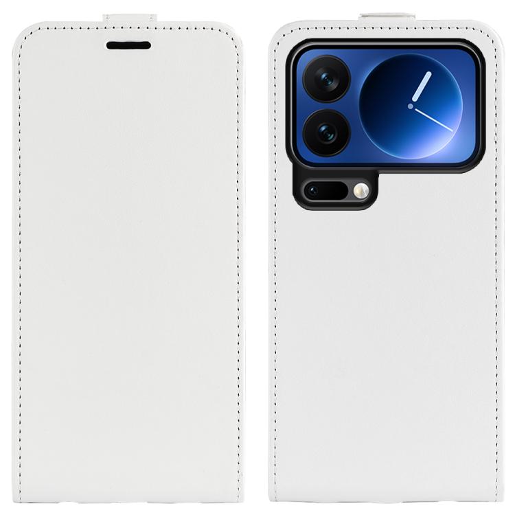 

For Xiaomi 17 Pro max R64 Texture Single Vertical Flip Leather Phone Case(White)