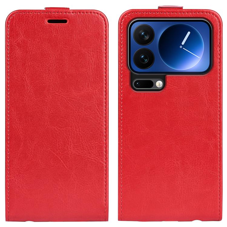 

For Xiaomi 17 Pro max R64 Texture Single Vertical Flip Leather Phone Case(Red)