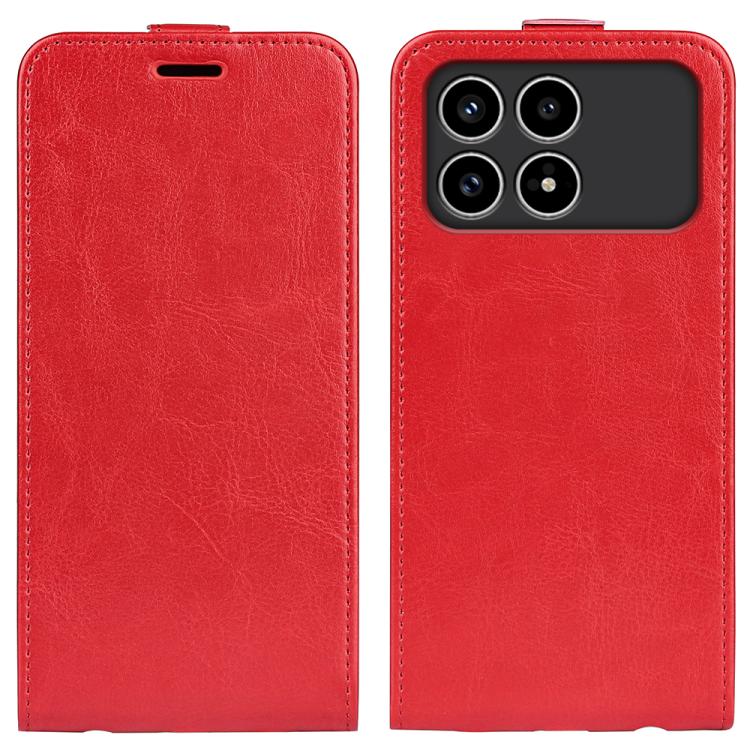 

For Xiaomi Poco F8 Pro 5G R64 Texture Single Vertical Flip Leather Phone Case(Red)