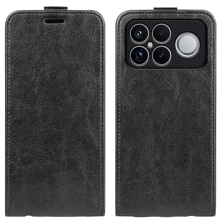 

For Xiaomi Poco F8 Ultra 5G R64 Texture Single Vertical Flip Leather Phone Case(Black)