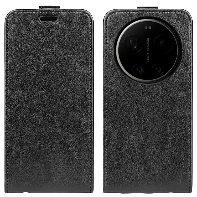 

For Xiaomi 17 Ultra R64 Texture Single Vertical Flip Leather Phone Case(Black)