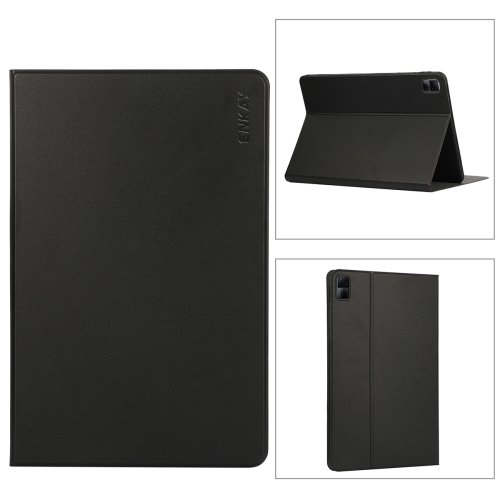 

For Redmi Pad SE 11.0 ENKAY Leather Stand Smart Tablet Case(Black)