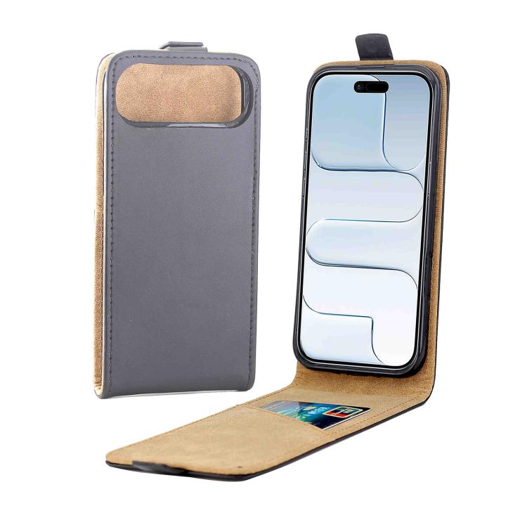 

For iPhone Air Vertical Flip Leather Phone Case with Card Slot(Black)
