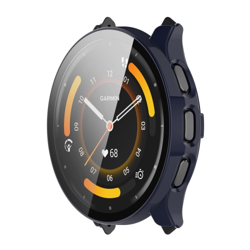 

For Garmin Venu 3S ENKAY Hat-Prince Full Coverage PC + Tempered Glass Film Integrated Watch Case(Dark Blue)