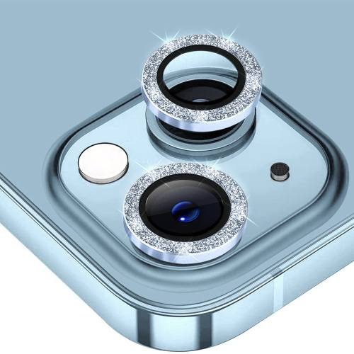 

For iPhone 15 / 15 Plus ENKAY Hat-Prince Glitter Rear Lens Aluminium Alloy Tempered Glass Film(Sierra Blue)