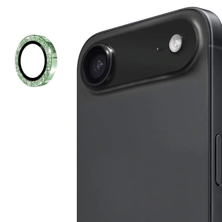 

For iPhone Air ENKAY Hat-Prince Glitter Rear Lens Aluminium Alloy Tempered Glass Film(Deep Green)