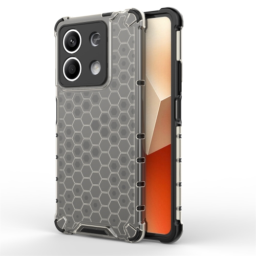 

For Redmi Note 13 Shockproof Honeycomb Phone Case(Black)
