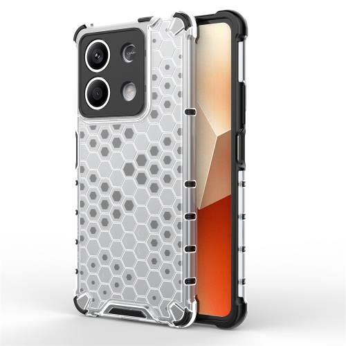 

For Redmi Note 13 Shockproof Honeycomb Phone Case(White)