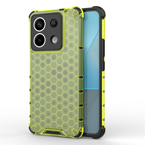 

For Redmi Note 13 Pro 5G Shockproof Honeycomb Phone Case(Green)