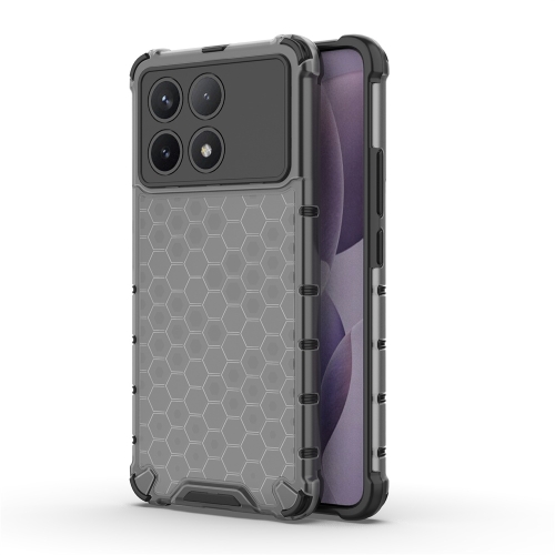 

For Redmi K70 Shockproof Honeycomb Phone Case(Black)