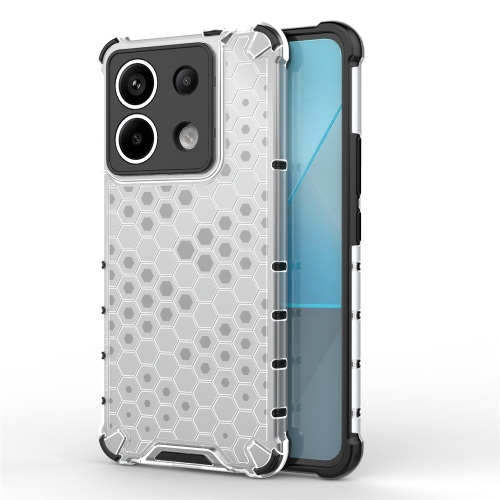 

For Xiaomi Poco X6 Shockproof Honeycomb Phone Case(White)