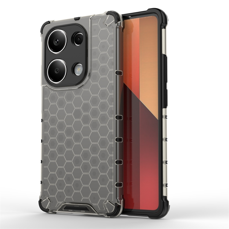 

For Redmi Note 13 Pro 4G Shockproof Honeycomb Phone Case(Black)