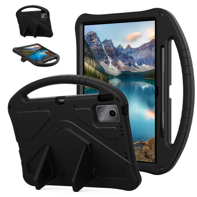 

For Lenovo ldea Tab Plus 12.1 2025 EVA Shockproof Tablet Case with Holder(Black)