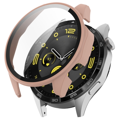 

For Huawei Watch GT 4 46mm PC + Tempered Film Integrated Watch Protective Case(Pink)
