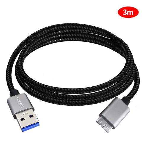 

JUNSUNMAY USB 3.0 Male to Micro-B Cord Cable Compatible with Samsung Camera Hard Drive, Length:3m