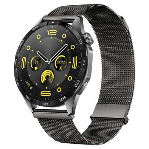 

For Huawei Watch GT 4 46mm Milan Daul Magnetic Steel Mesh Watch Band(Gray)