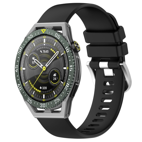 Huawei Watch GT3 SE 22mm 液体光沢シルバーバックルシリコン時計