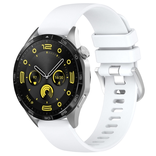 For Huawei Watch GT4 41mm 18mm Liquid Glossy Silver Buckle