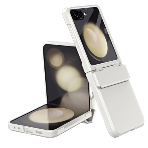 

For Samsung Galaxy Z Flip6 5G Diamond Case-film Integral Hinge Shockproof Phone Case(White)