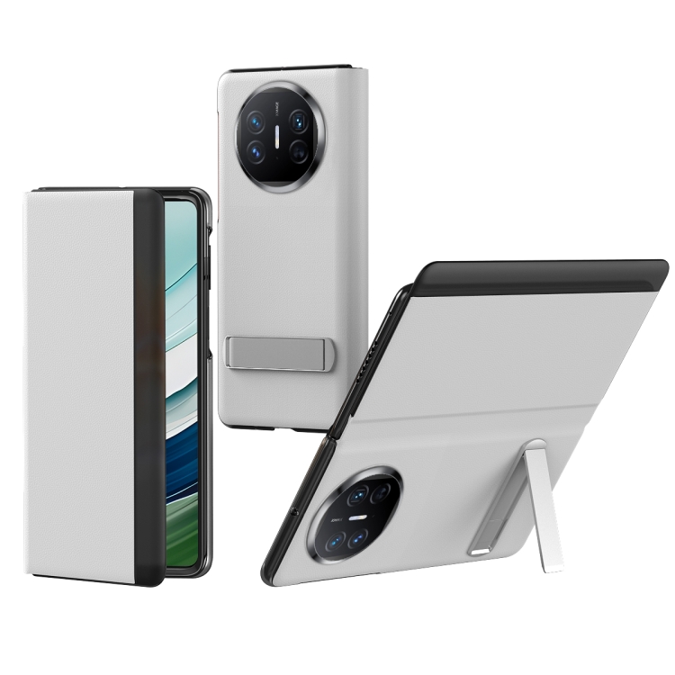 

For Huawei Mate X5 All-inclusive Shockproof Phone Case with Holder(White)