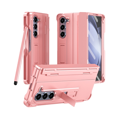 

For Samsung Galaxy Z Fold5 5G Diamond Case-film Integral Hinge Shockproof Phone Case with Pen(Pink)