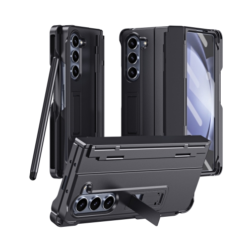 

For Samsung Galaxy Z Fold5 5G Diamond Case-film Integral Hinge Shockproof Phone Case with Pen(Black)