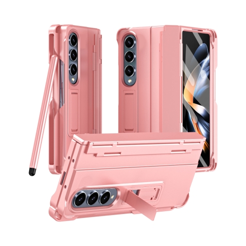 

For Samsung Galaxy Z Fold3 5G Diamond Case-film Integral Hinge Shockproof Phone Case with Pen(Pink)