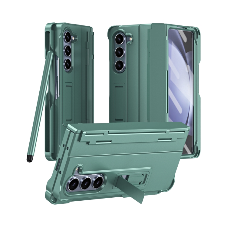 

For Samsung Galaxy Z Fold6 5G Diamond Case-film Integral Hinge Shockproof Phone Case with Pen(Green)