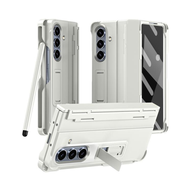 

For Samsung Galaxy Z Fold7 5G Diamond Case-film Integral Hinge Shockproof Phone Case with Pen(White)